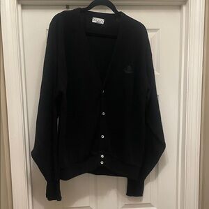 Izod vintage Classic Black Cardigan Sweater